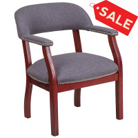 Flash Furniture B-Z105-GY-GG Vinyl Side Chair in Gray